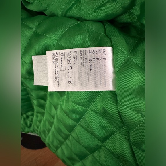 Iris Apfel x H&M Jacquard-weave Coat Jacket Feather print Purple Green XS - Picture 12 of 14